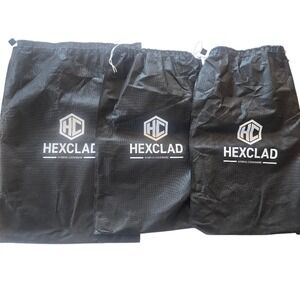 Hexclad Hybrid Luxury Cookware Storage Bags Lot of 3 Drawstring Pans Lids Roast